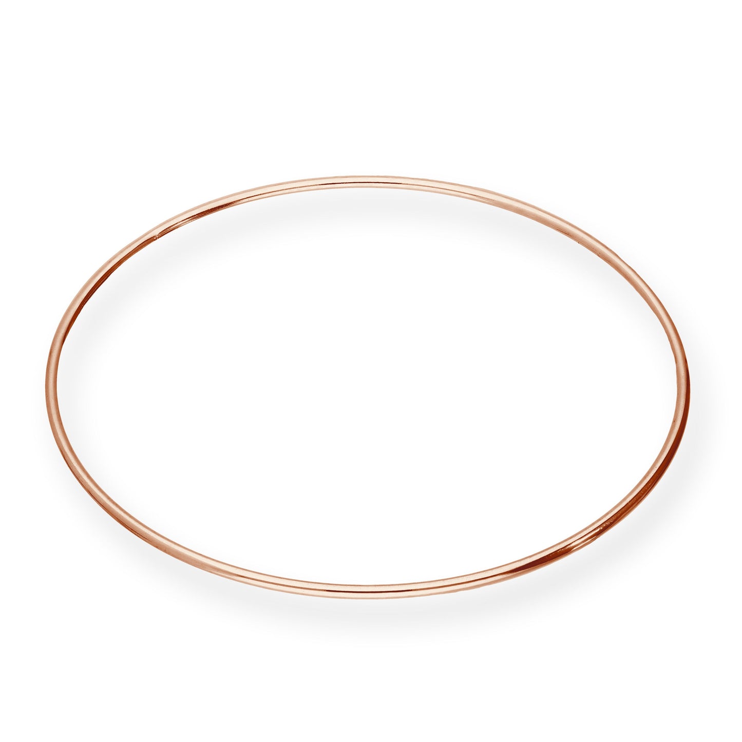 Bracelet jonc rond en argent sterling plaqué or rose de 68 mm