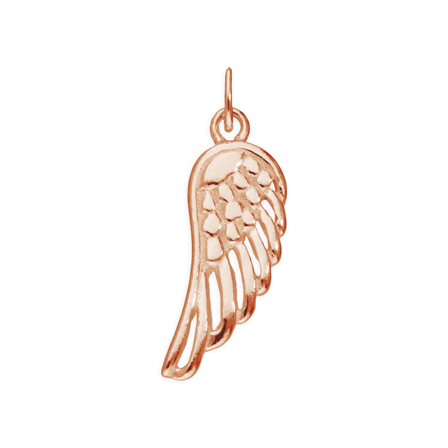 Breloque aile d'ange en argent sterling plaqué or rose