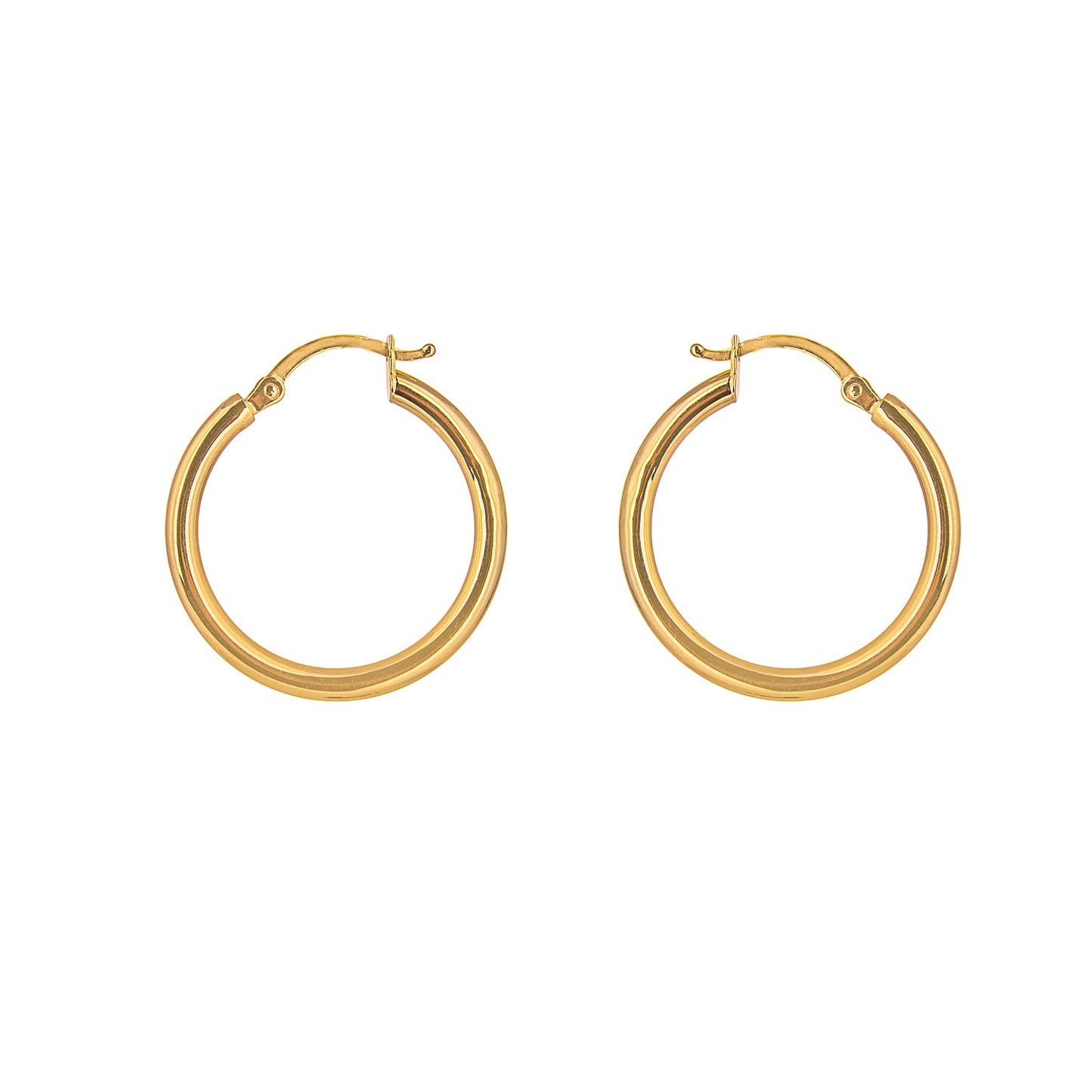 Boucles d'oreilles créoles légères à charnière en or 9 carats de 10 mm à 70 mm