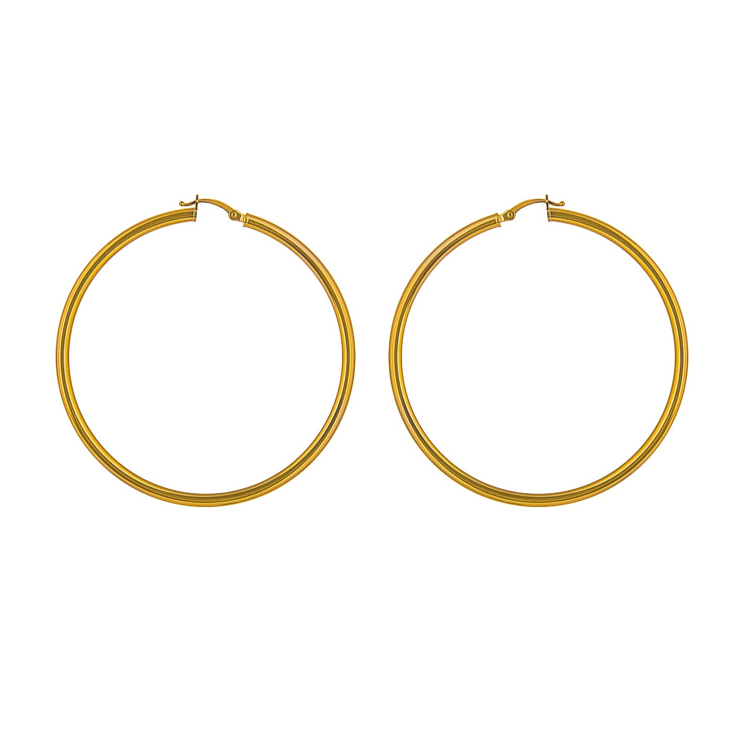 Boucles d'oreilles créoles légères à charnière en or 9 carats de 10 mm à 70 mm