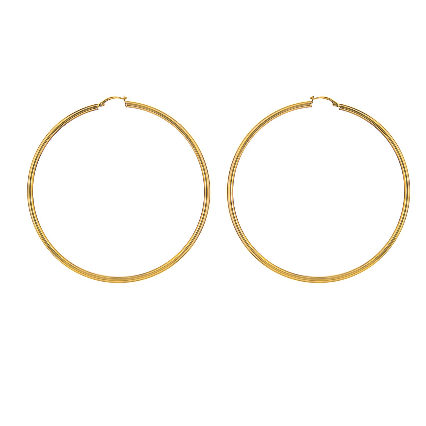 Boucles d'oreilles créoles légères à charnière en or 9 carats de 10 mm à 70 mm