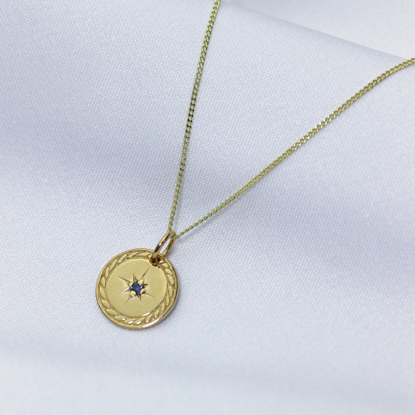 Collier médaillon étoile en argent sterling plaqué or 14 à 32 pouces