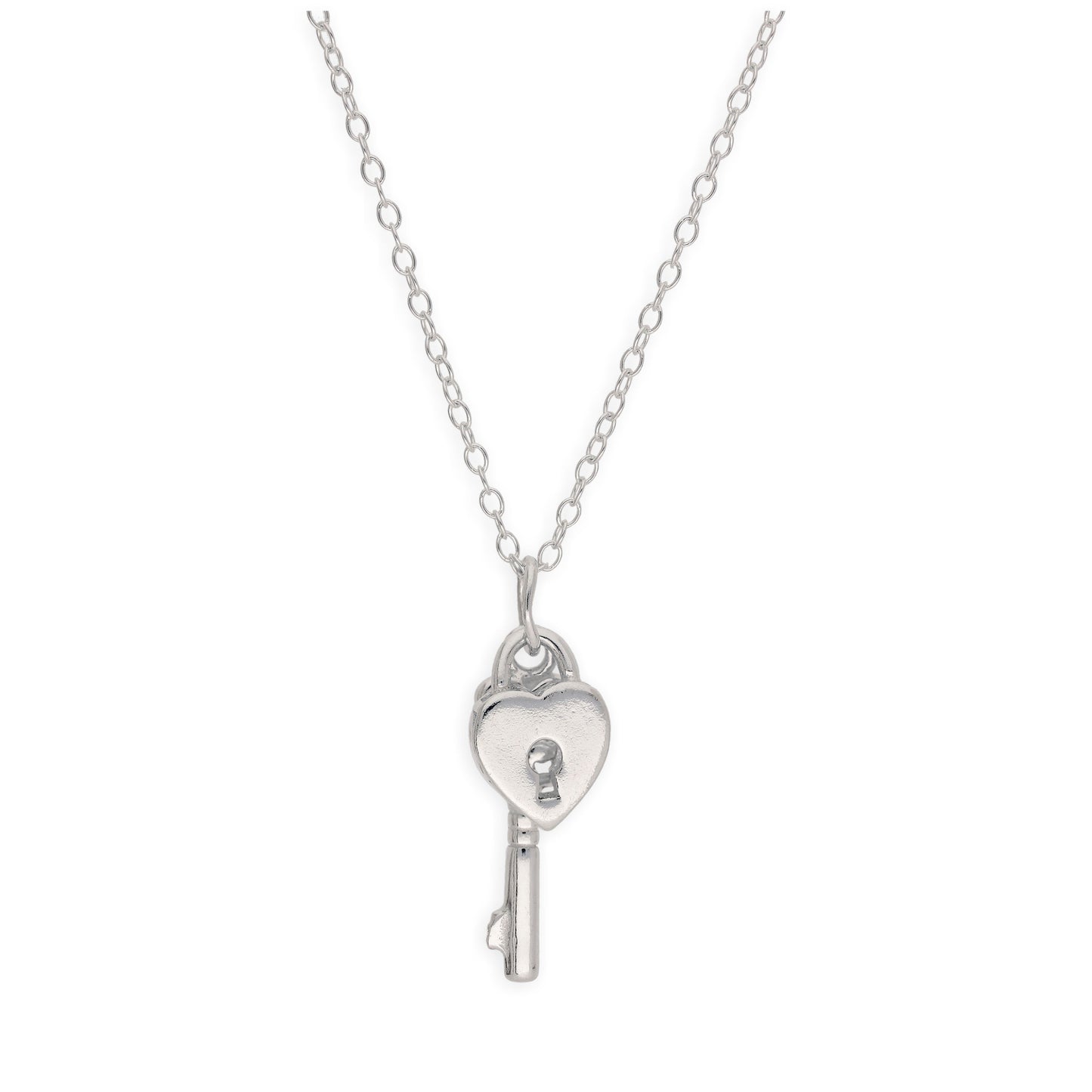 Collier en argent sterling avec cadenas en forme de cœur, 35 à 55 cm