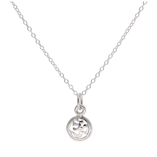 Collier pendentif Ohm en argent sterling de 14 à 22 pouces