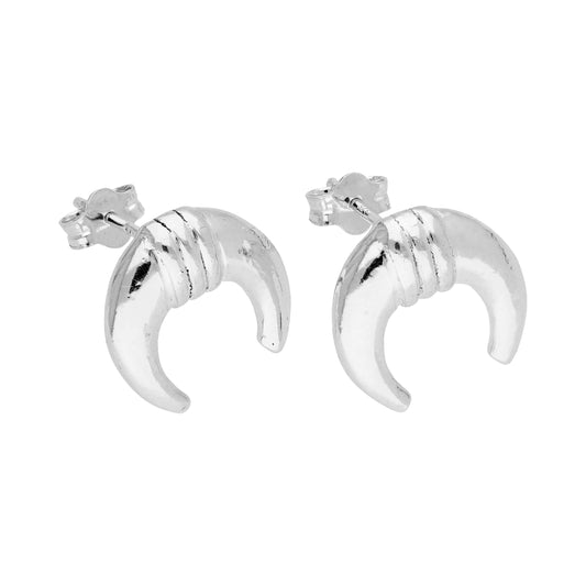 Boucles d'oreilles à tige en argent sterling avec corne
