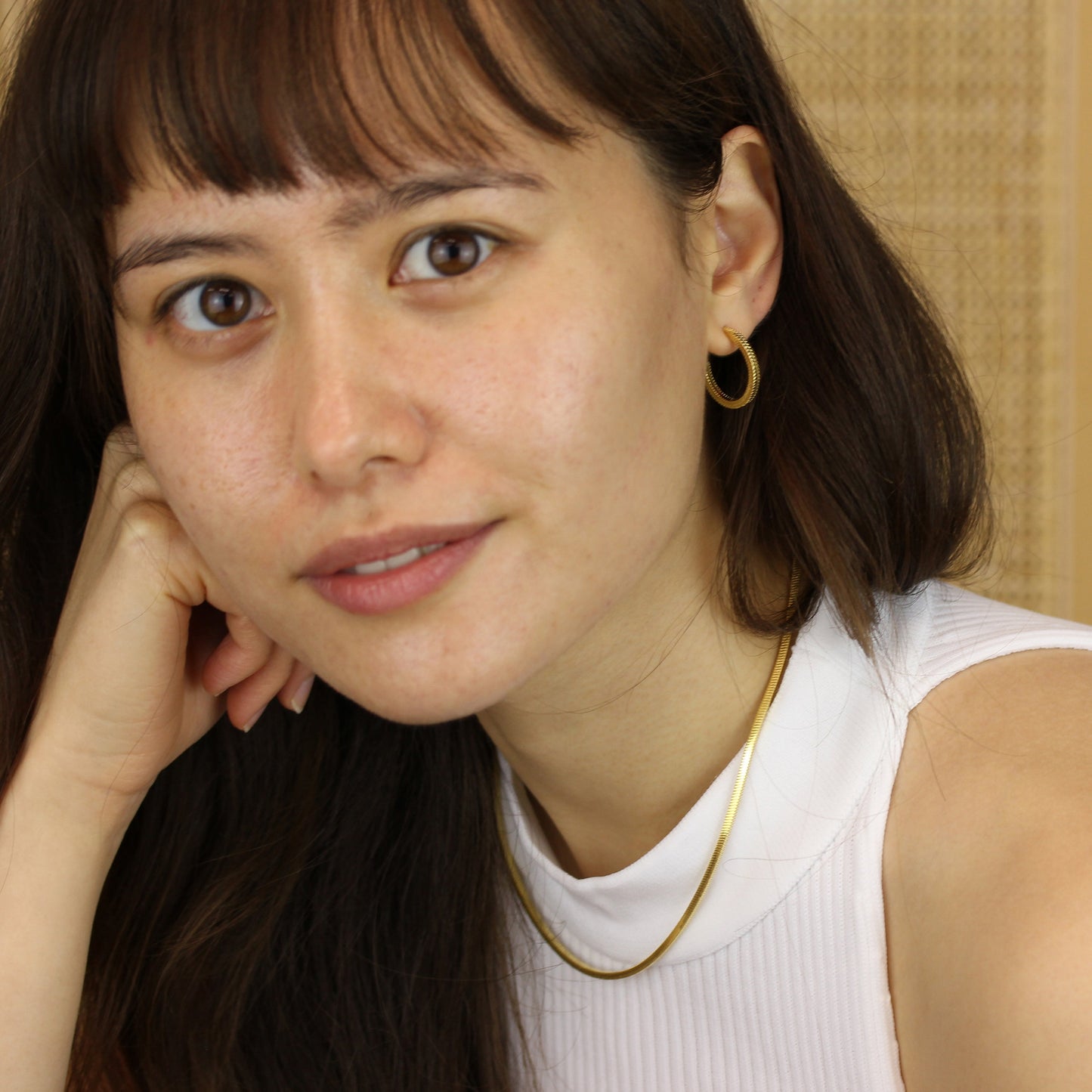 Collier serpent carré en argent sterling plaqué or de 2 mm, 40 à 45 cm