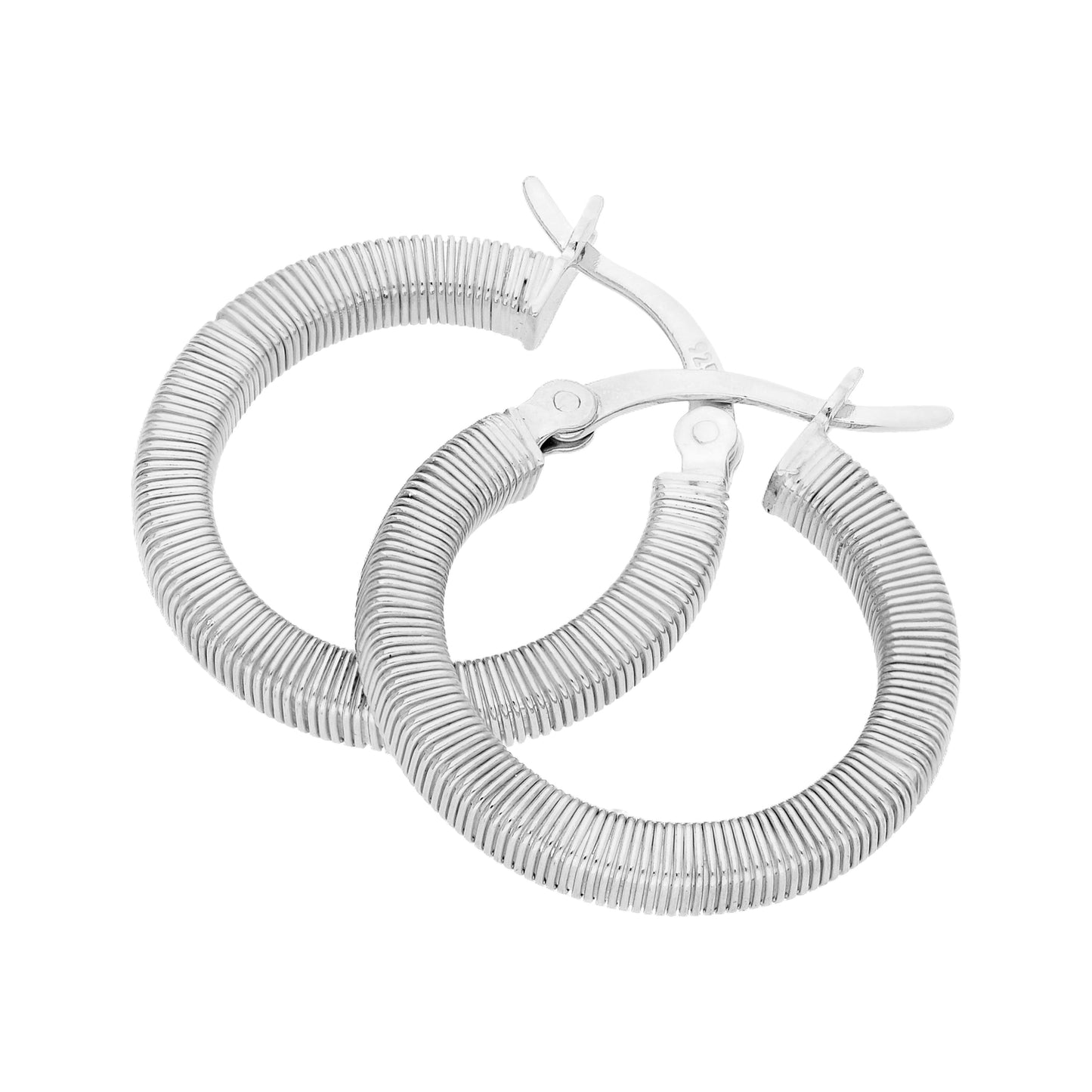 Boucles d'oreilles créoles rondes épaisses en argent sterling de 20 mm
