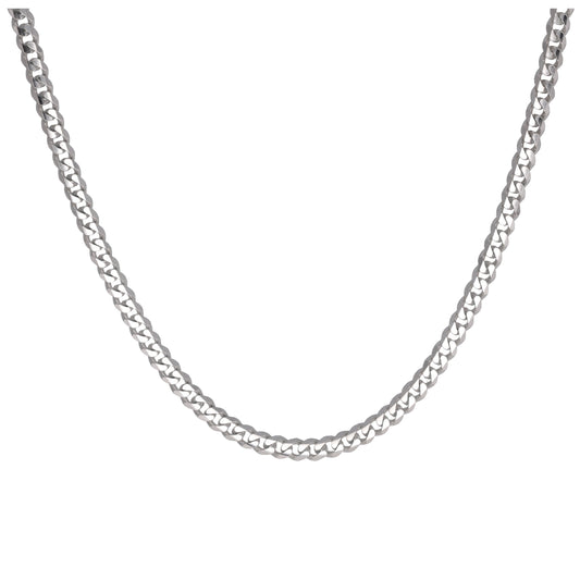 Collier à maillons gourmette en argent sterling de 45,7 cm