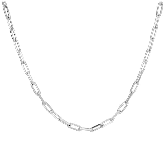 Collier à long maillons en argent sterling de 45,7 cm