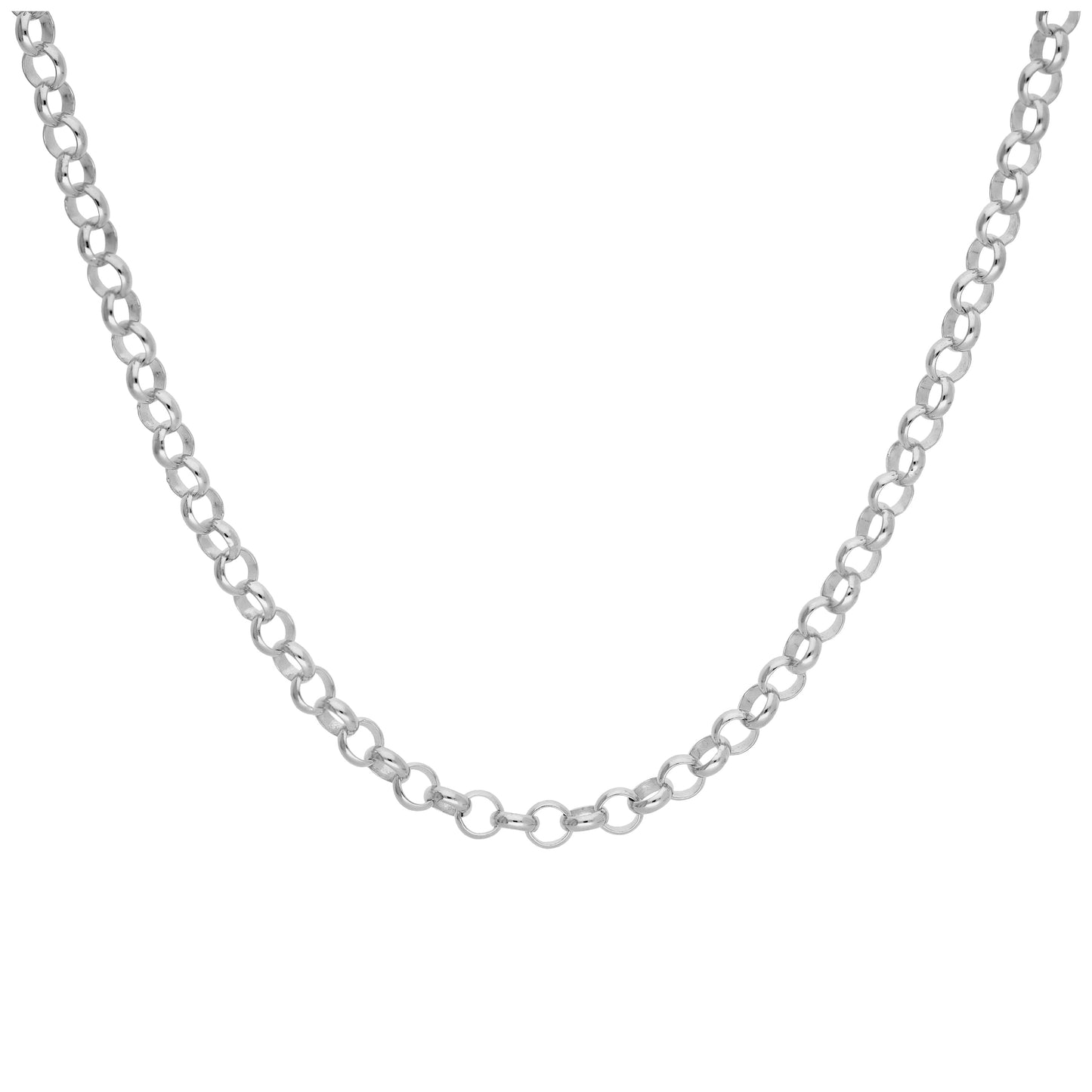 Collier à maillons rolo en argent sterling de 45,7 cm