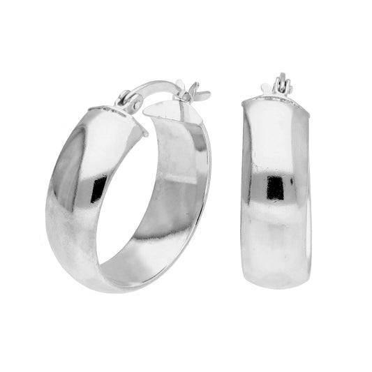 Boucles d'oreilles créoles épaisses en argent sterling de 20 mm