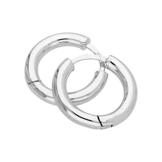Boucles d'oreilles créoles à charnière épaisses en argent sterling de 20 mm