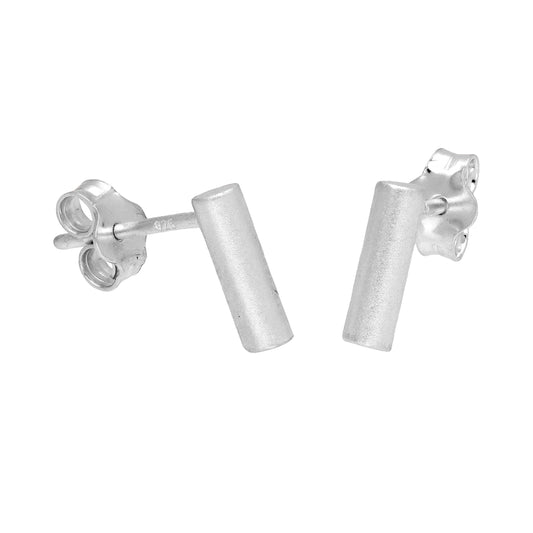 Boucles d'oreilles simples à tige en argent sterling de 8 mm