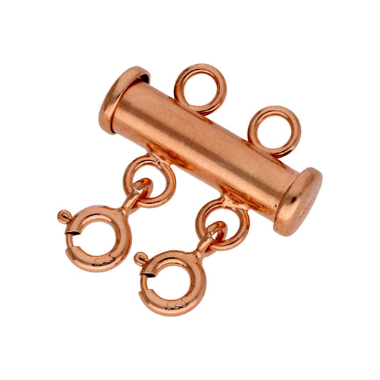 Collier à 2 rangs en argent sterling plaqué or rose