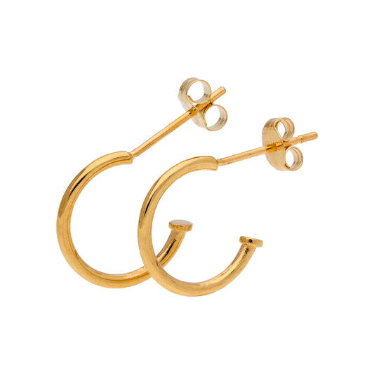 Boucles d'oreilles créoles ouvertes en or 9 carats de 11 mm