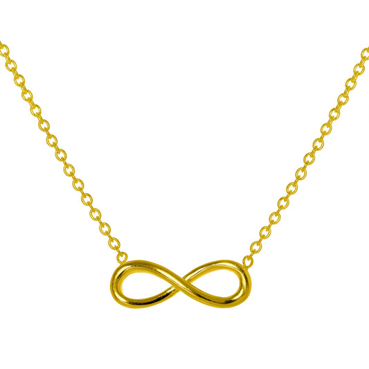 Collier Infinity en argent sterling plaqué or de 40 à 45 cm