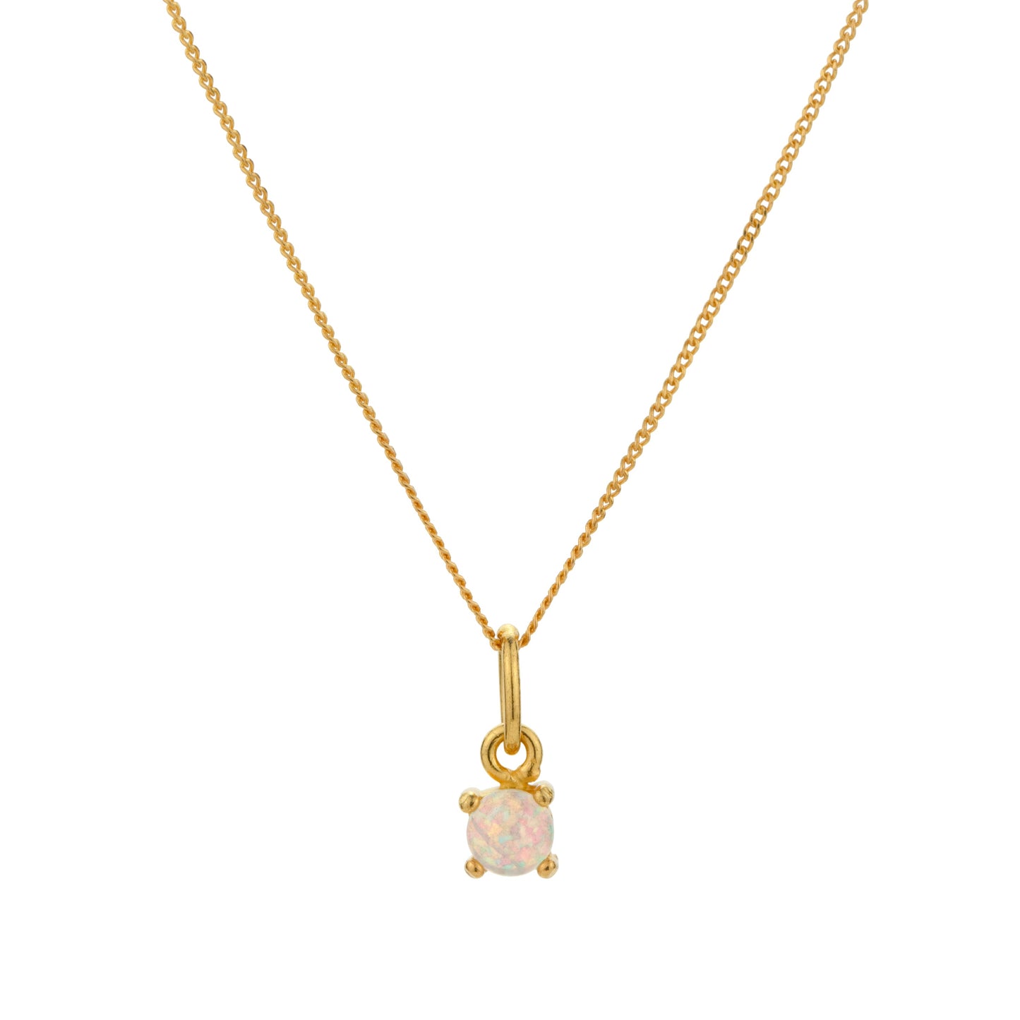 Collier Octobre en argent sterling plaqué or et tourmaline 40,6 cm + 5,1 cm