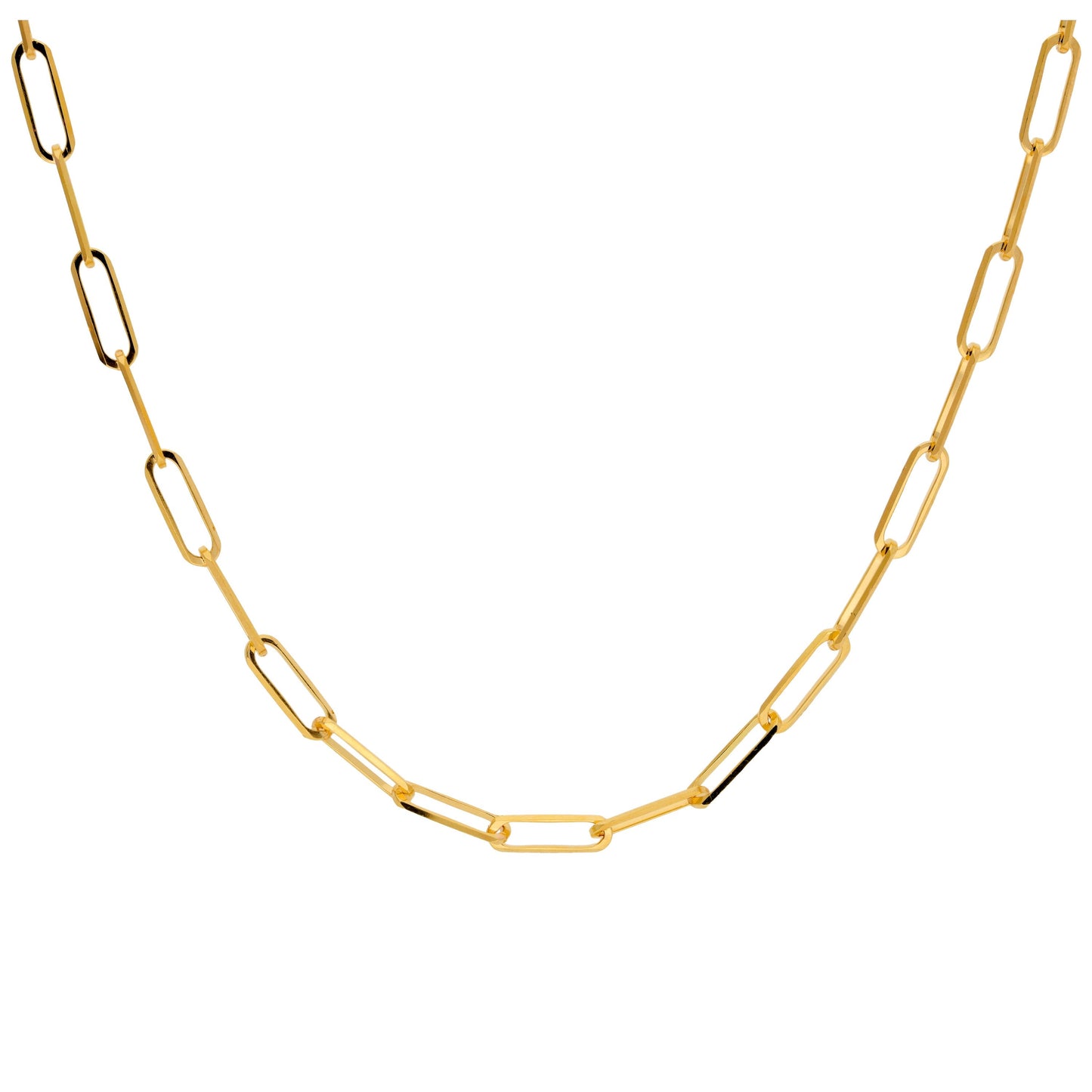 Collier à maillons longs en or 9 carats - 18 à 20 pouces