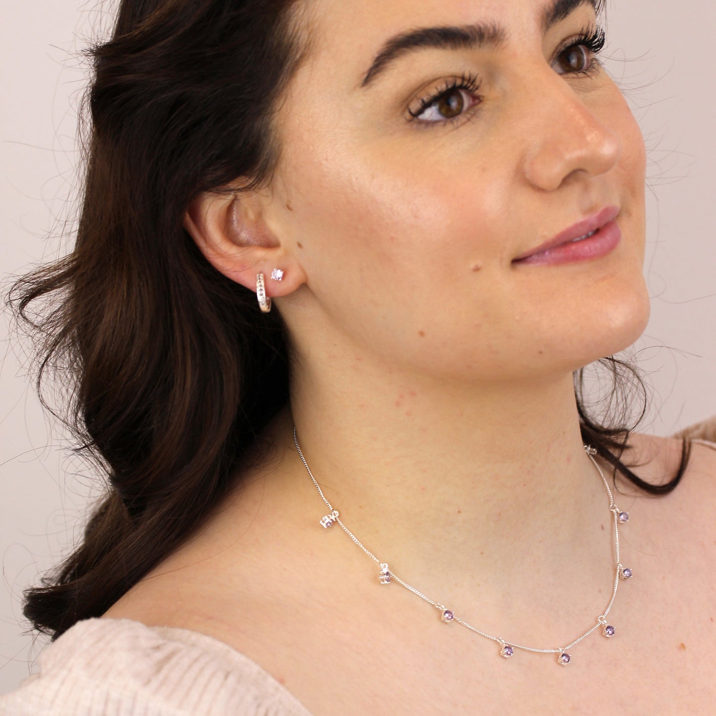 Collier June en argent sterling avec plusieurs Alexandrites et CZ (40,6 cm et 5 cm)