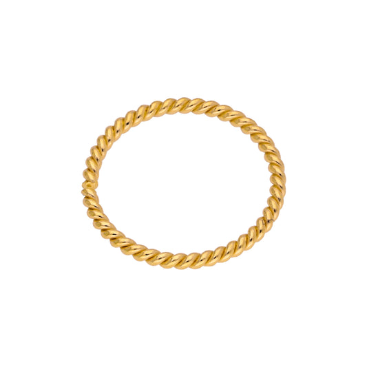 Anneau de nez torsadé en argent sterling plaqué or de 10 mm, calibre 20