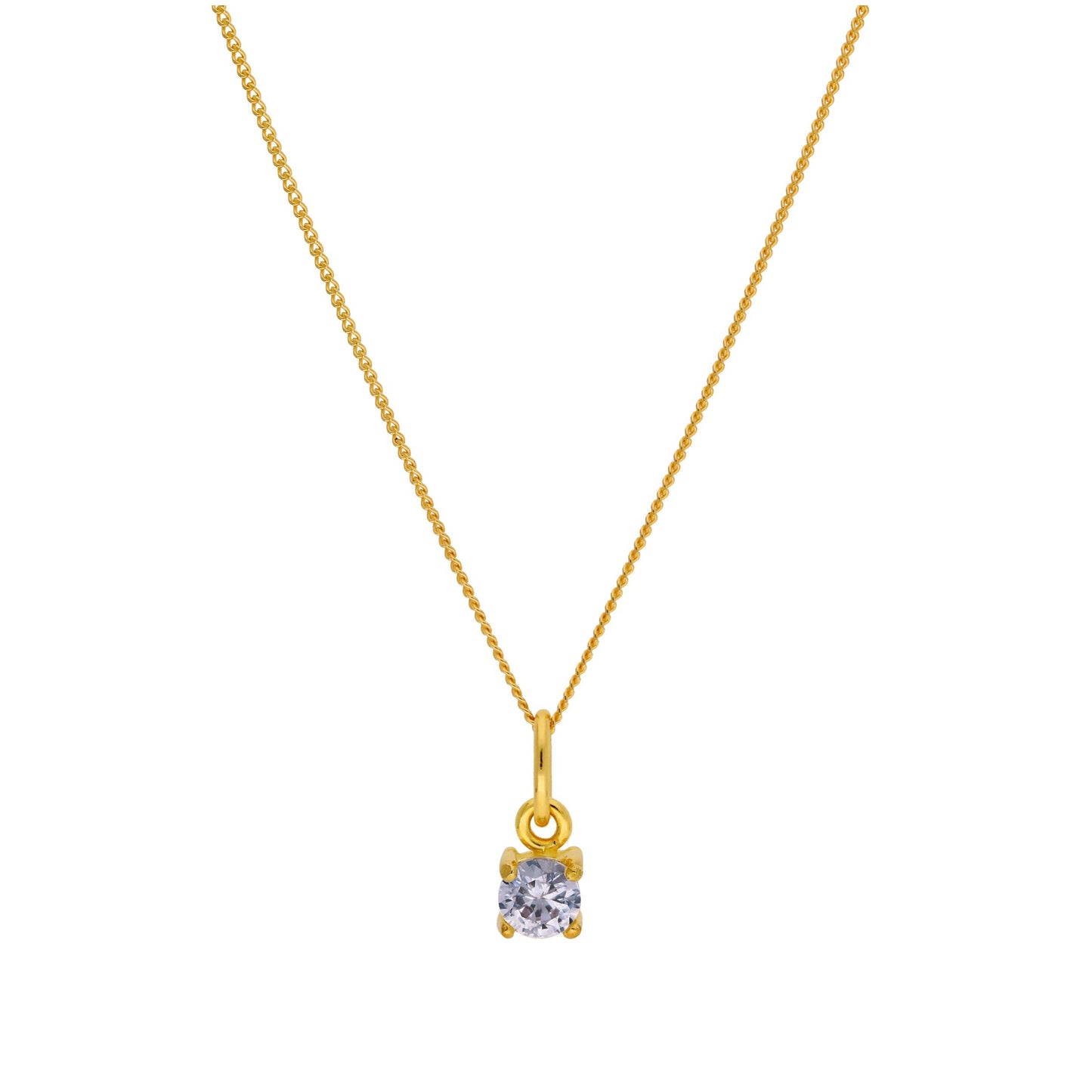 Collier en argent sterling plaqué or avec pierre de naissance Alexandrite CZ de 4 mm, 14 à 32 pouces
