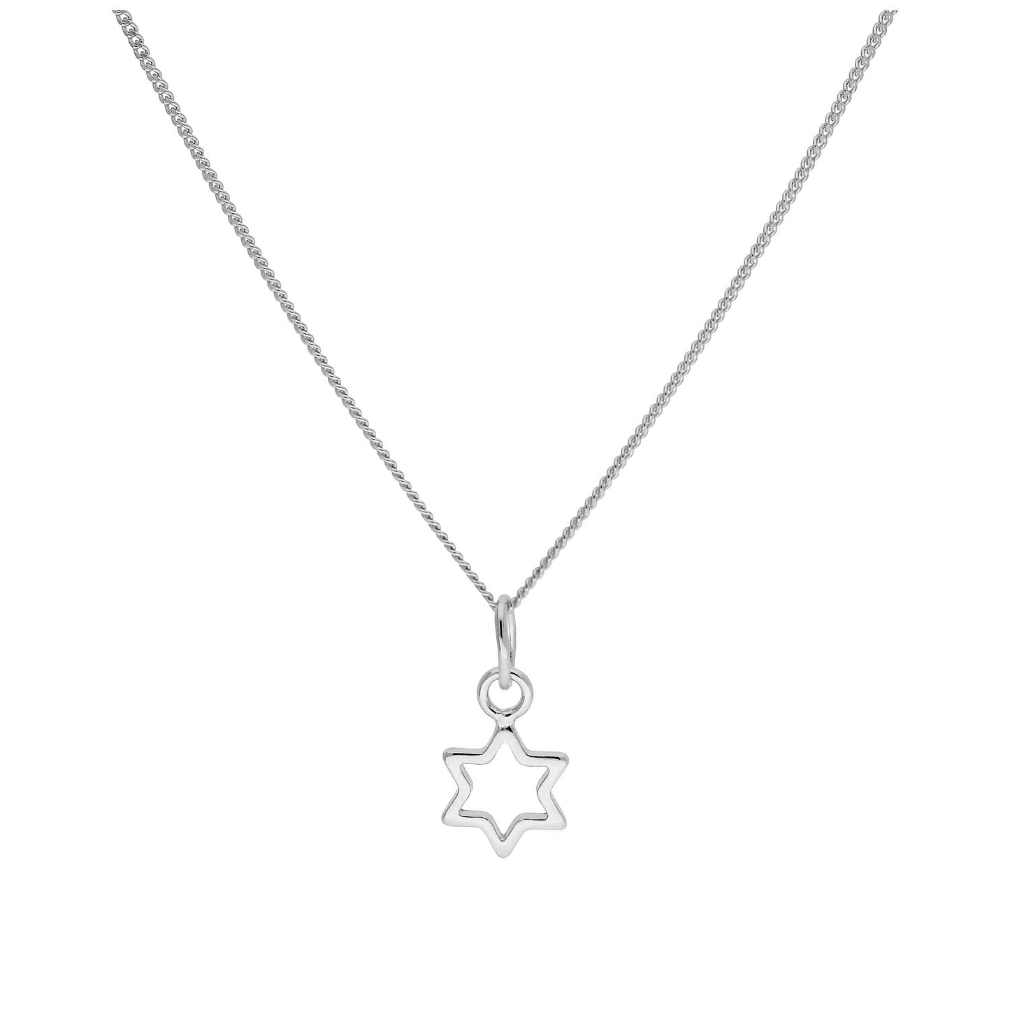Collier étoile minuscule en argent sterling de 35 à 81 cm