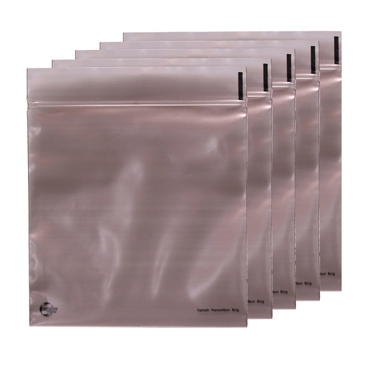 Sacs anti-ternissement 6" x 6" grand format à fermeture éclair Intercept (paquet de 5)