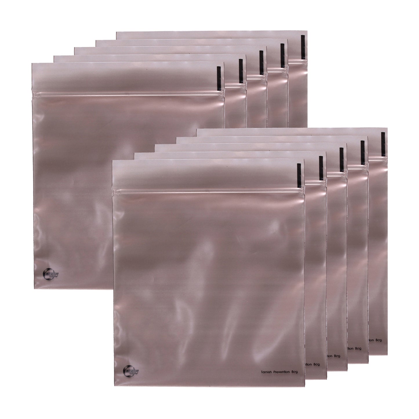 Grands sacs anti-ternissement Intercept' Zip-lock 6" x 6" (paquet de 10)