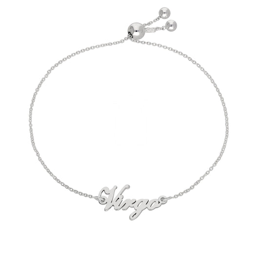 Bracelet réglable en argent sterling avec le nom de la Vierge