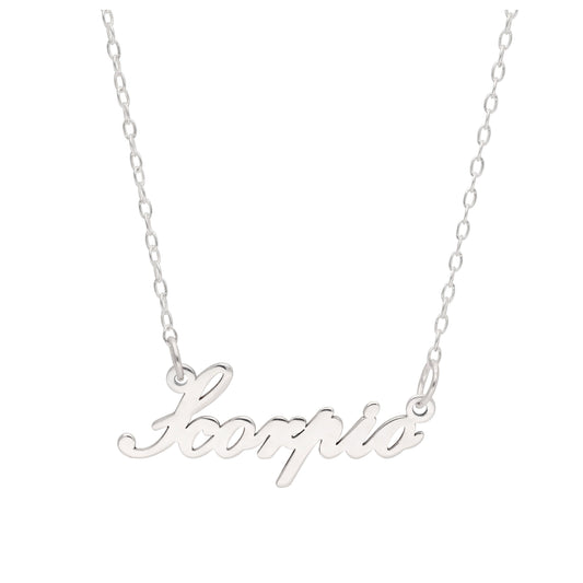 Collier signe astrologique Scorpion en argent sterling de 43 cm