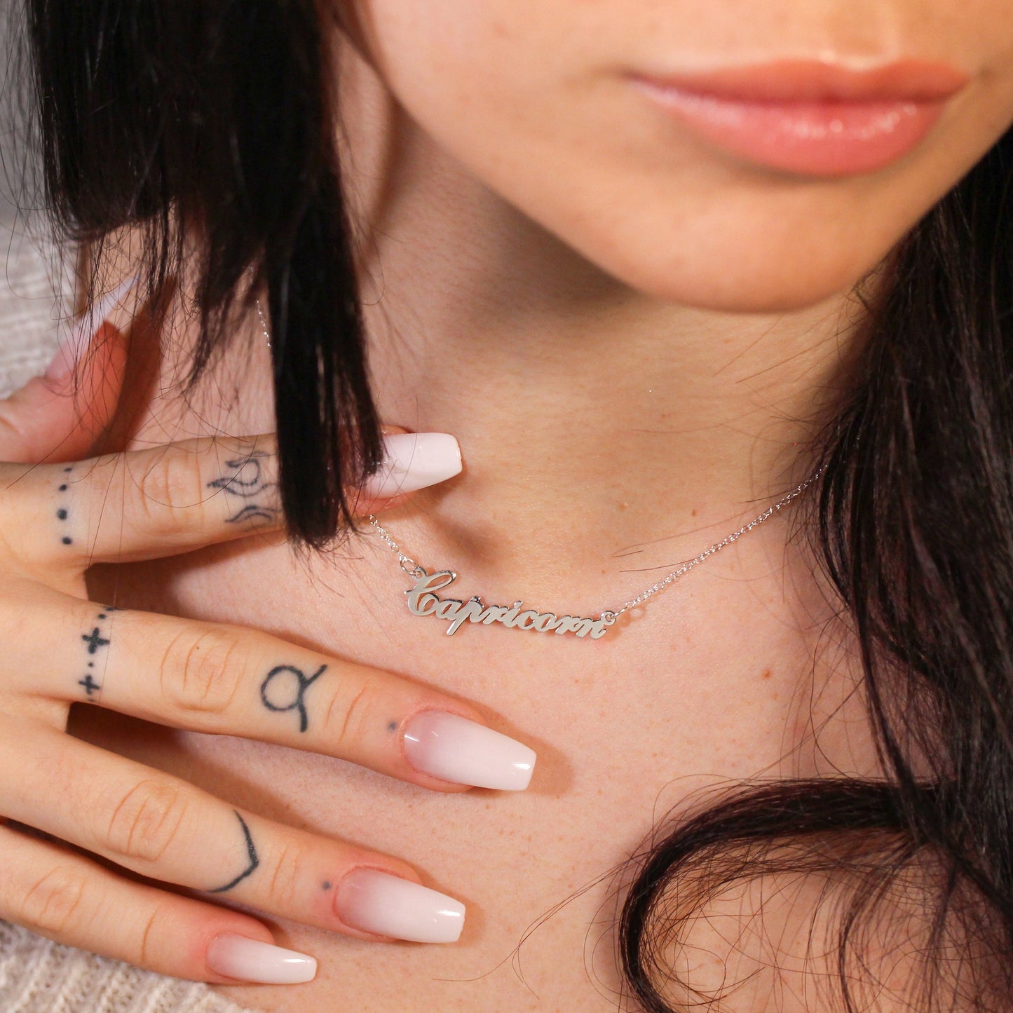 Collier signe astrologique Capricorne en argent sterling de 43 cm