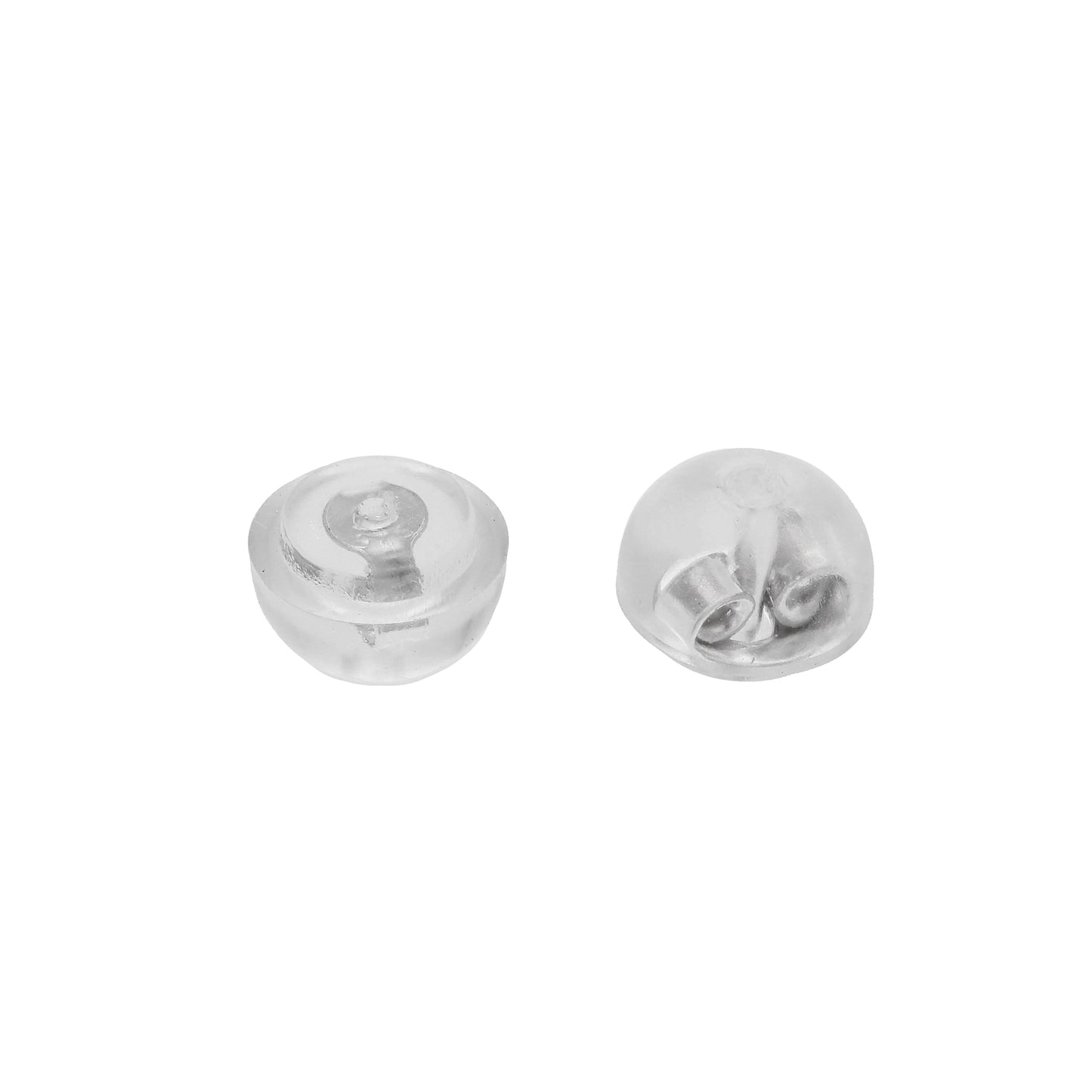 Paire de fermoirs de boucles d'oreilles en silicone et argent sterling