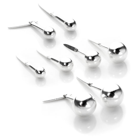 Boucles d'oreilles à tige Andralok en argent sterling 3 mm - 6 mm