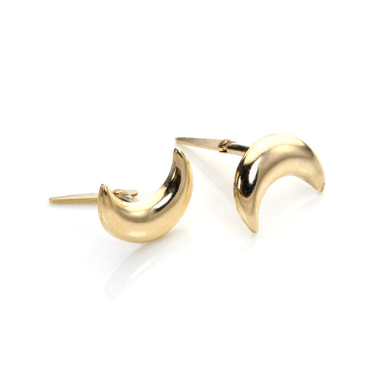 Boucles d'oreilles Andralok en or jaune 9 carats avec lune