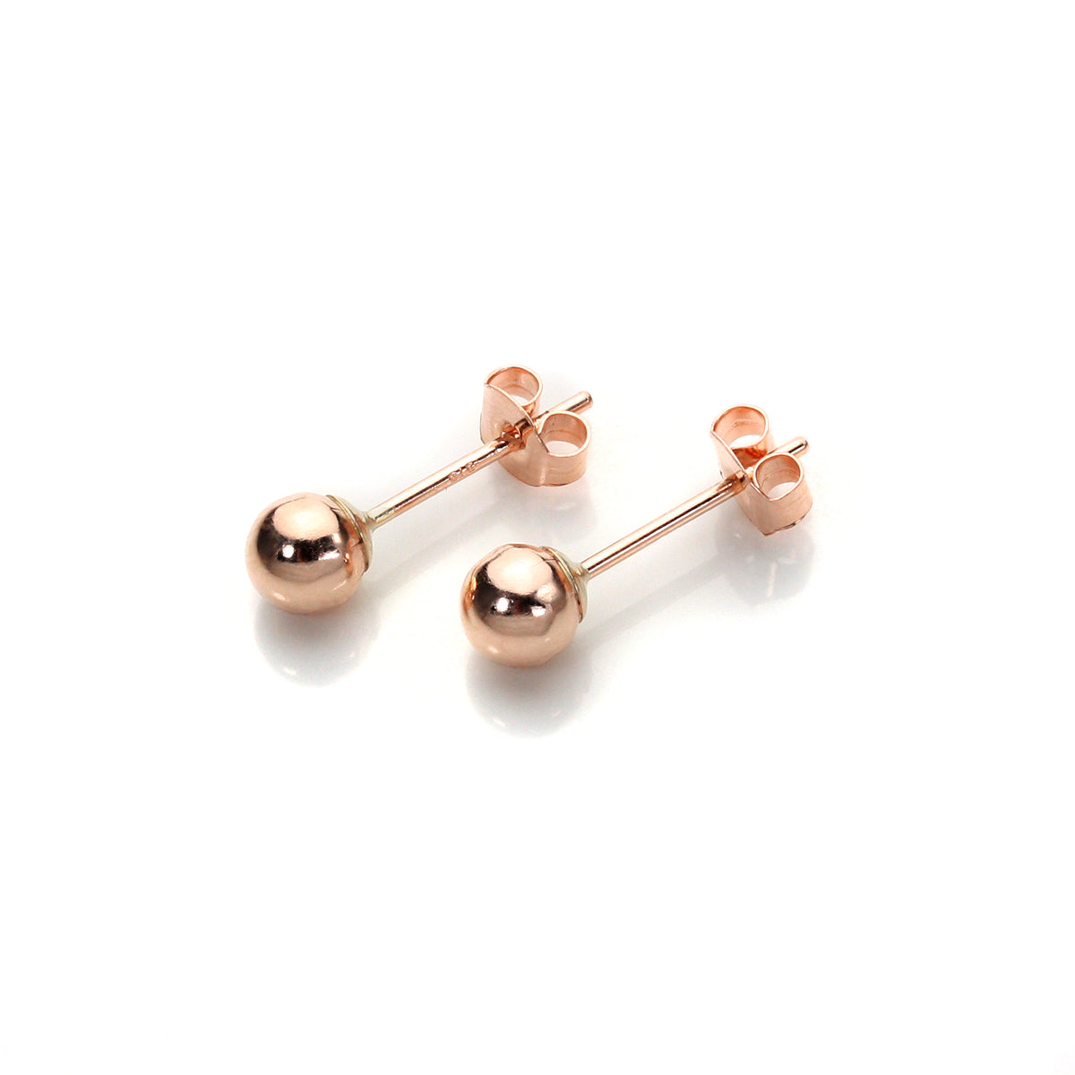 Boucles d'oreilles à tige en or rose 9 carats