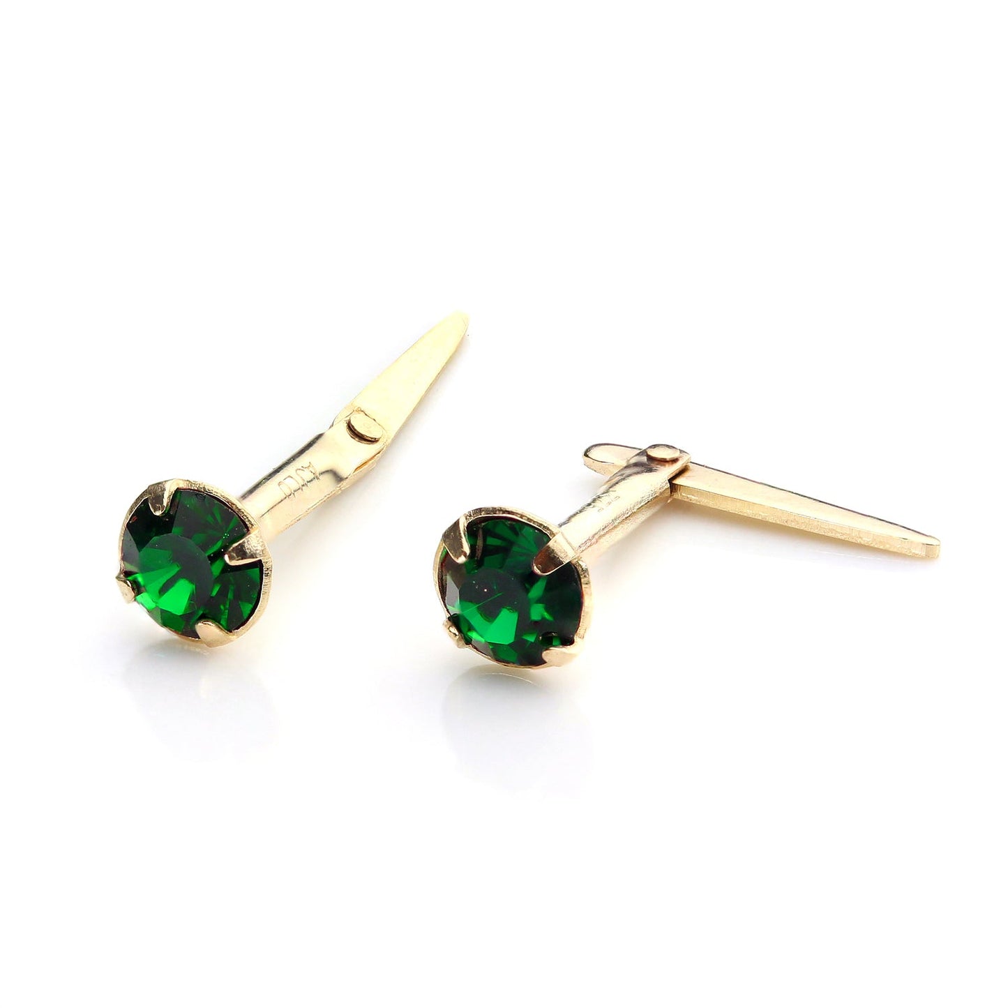 Boucles d'oreilles Andralok en or 9 carats avec cristal de 3 mm