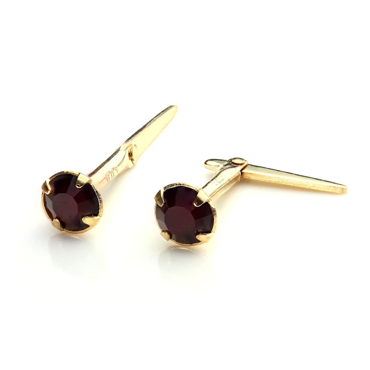 Boucles d'oreilles Andralok en or 9 carats avec cristal de 3 mm