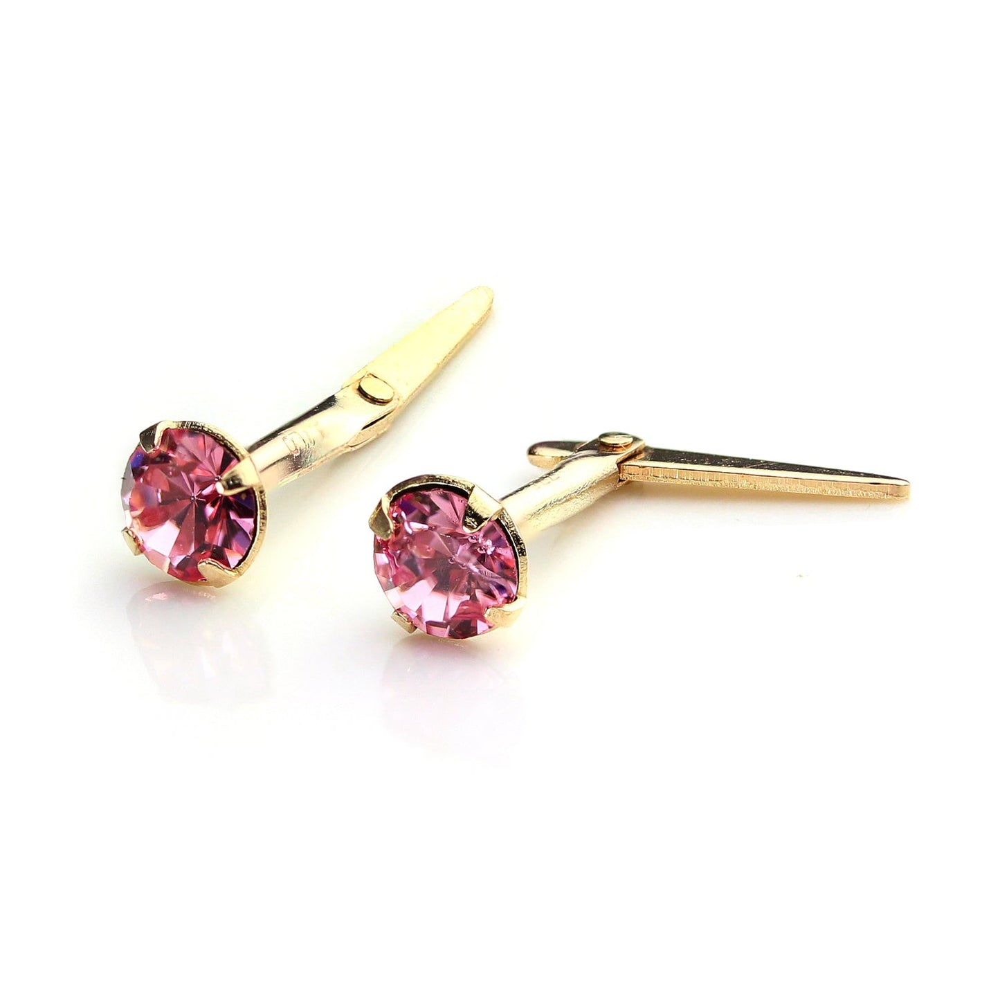 Boucles d'oreilles Andralok en or 9 carats avec cristal de 3 mm