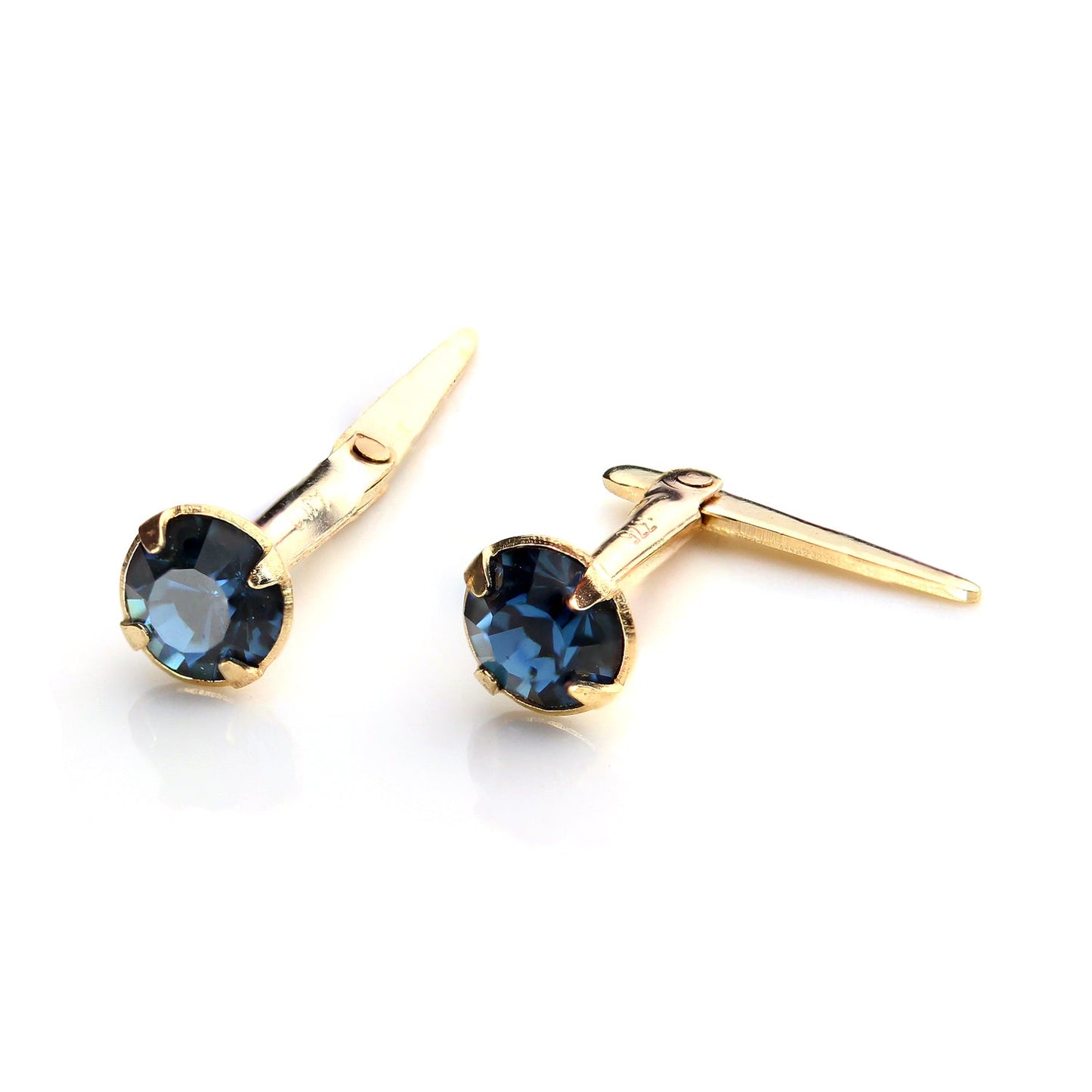 Boucles d'oreilles Andralok en or 9 carats avec cristal de 3 mm