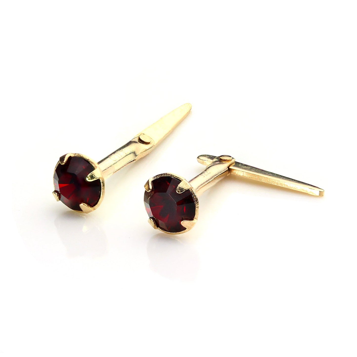 Boucles d'oreilles Andralok en or 9 carats avec cristal de 3 mm