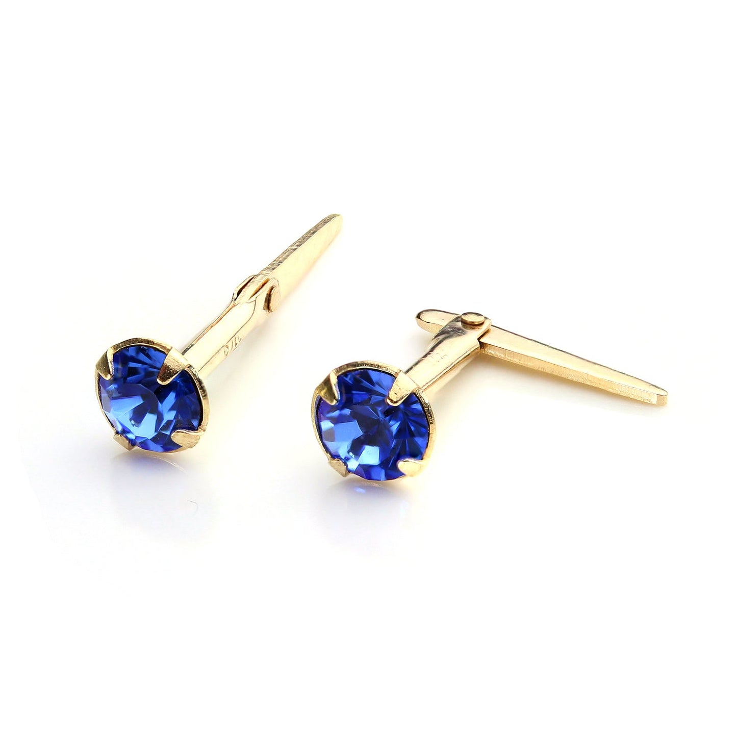 Boucles d'oreilles Andralok en or 9 carats avec cristal de 3 mm