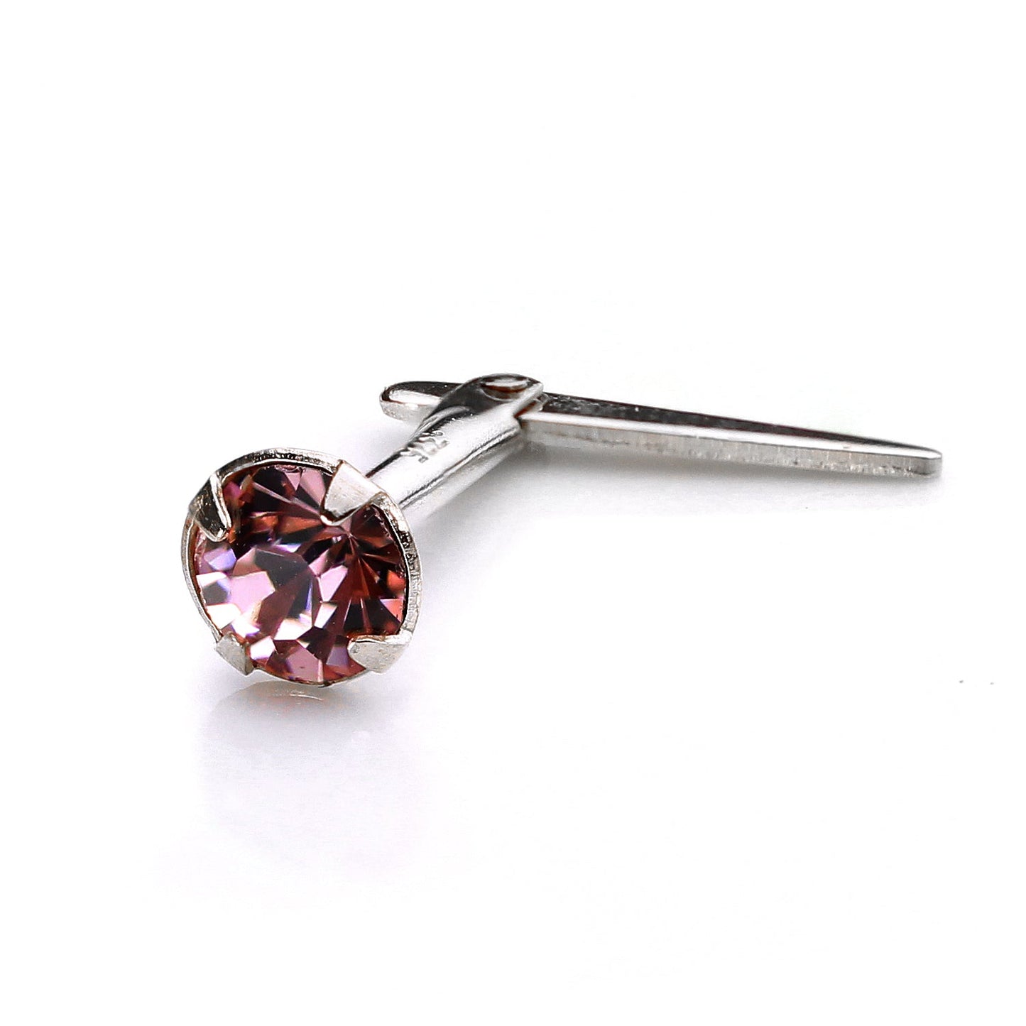 Piercing de nez Andralok en argent sterling avec cristal de 3 mm