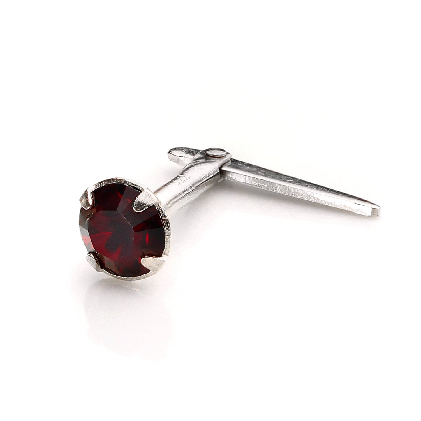 Piercing de nez Andralok en argent sterling avec cristal de 3 mm