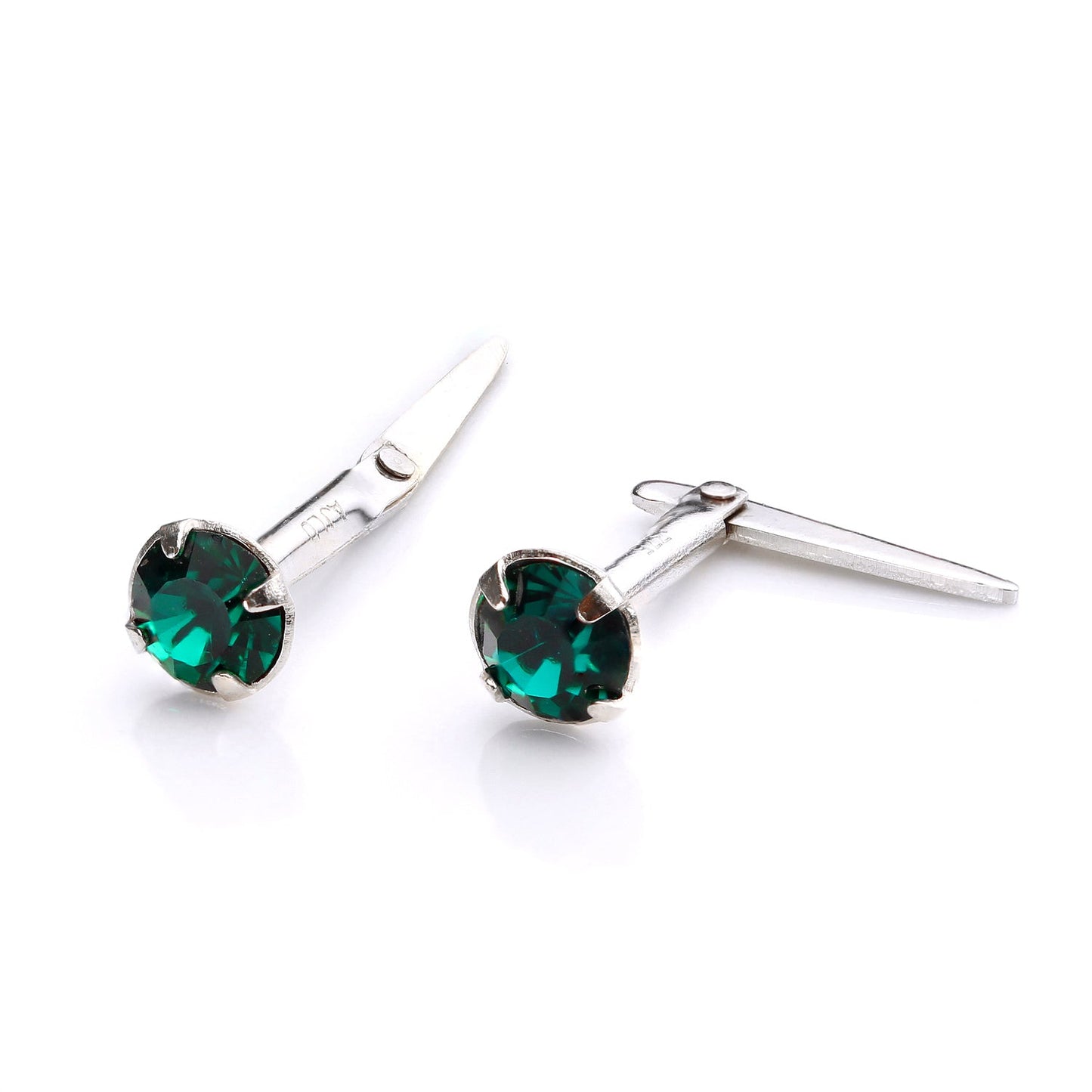 Boucles d'oreilles à tige Andralok en argent sterling avec cristal de 3 mm