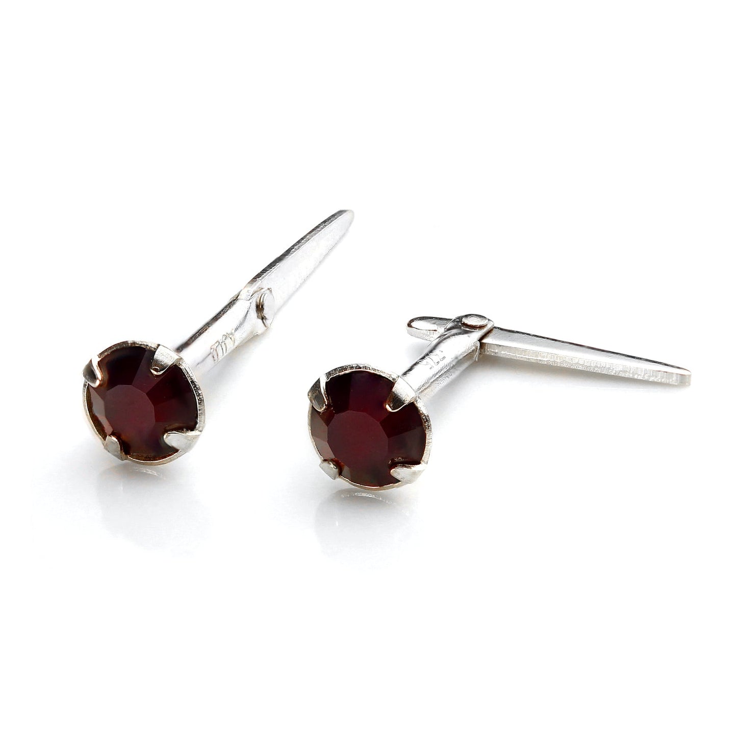 Boucles d'oreilles à tige Andralok en argent sterling avec cristal de 3 mm
