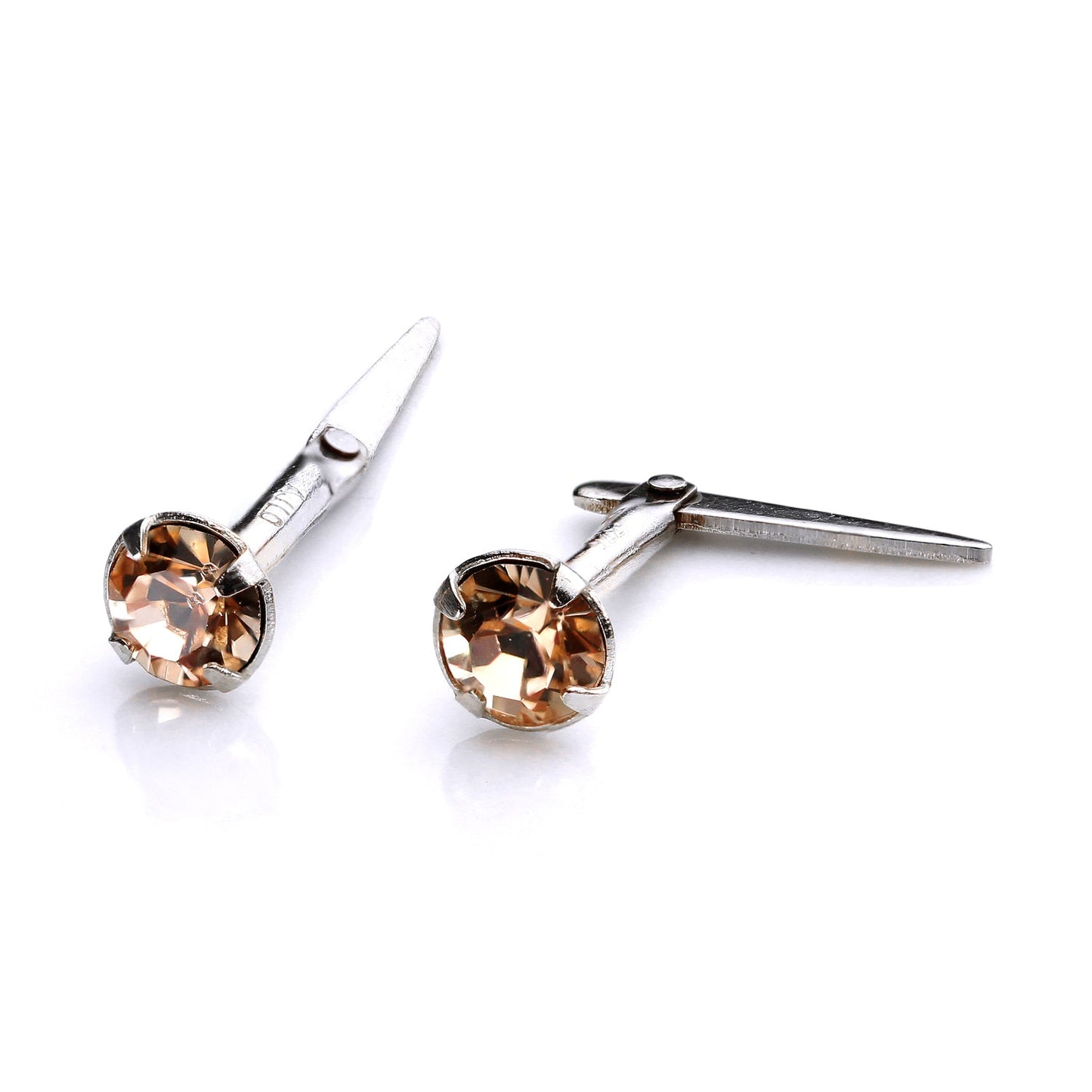 Boucles d'oreilles à tige Andralok en argent sterling avec cristal de 3 mm