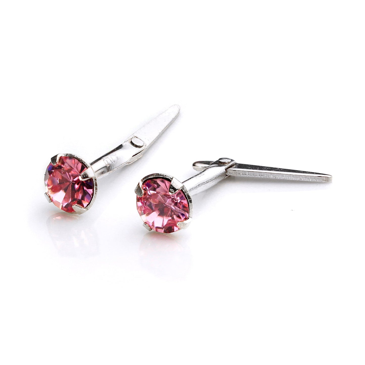 Boucles d'oreilles à tige Andralok en argent sterling avec cristal de 3 mm
