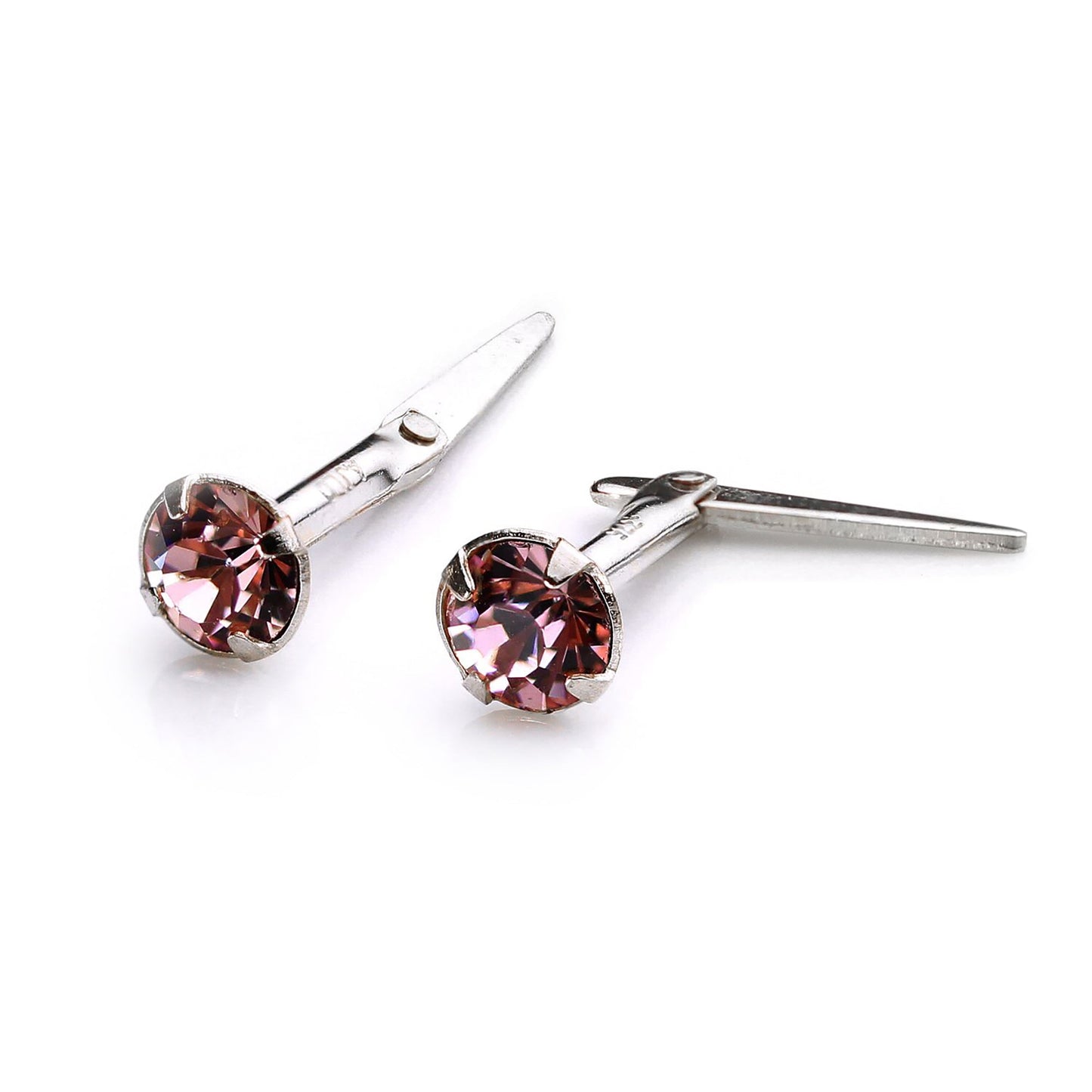 Boucles d'oreilles à tige Andralok en argent sterling avec cristal de 3 mm