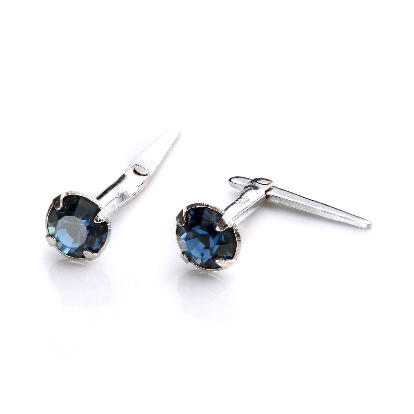 Boucles d'oreilles à tige Andralok en argent sterling avec cristal de 3 mm