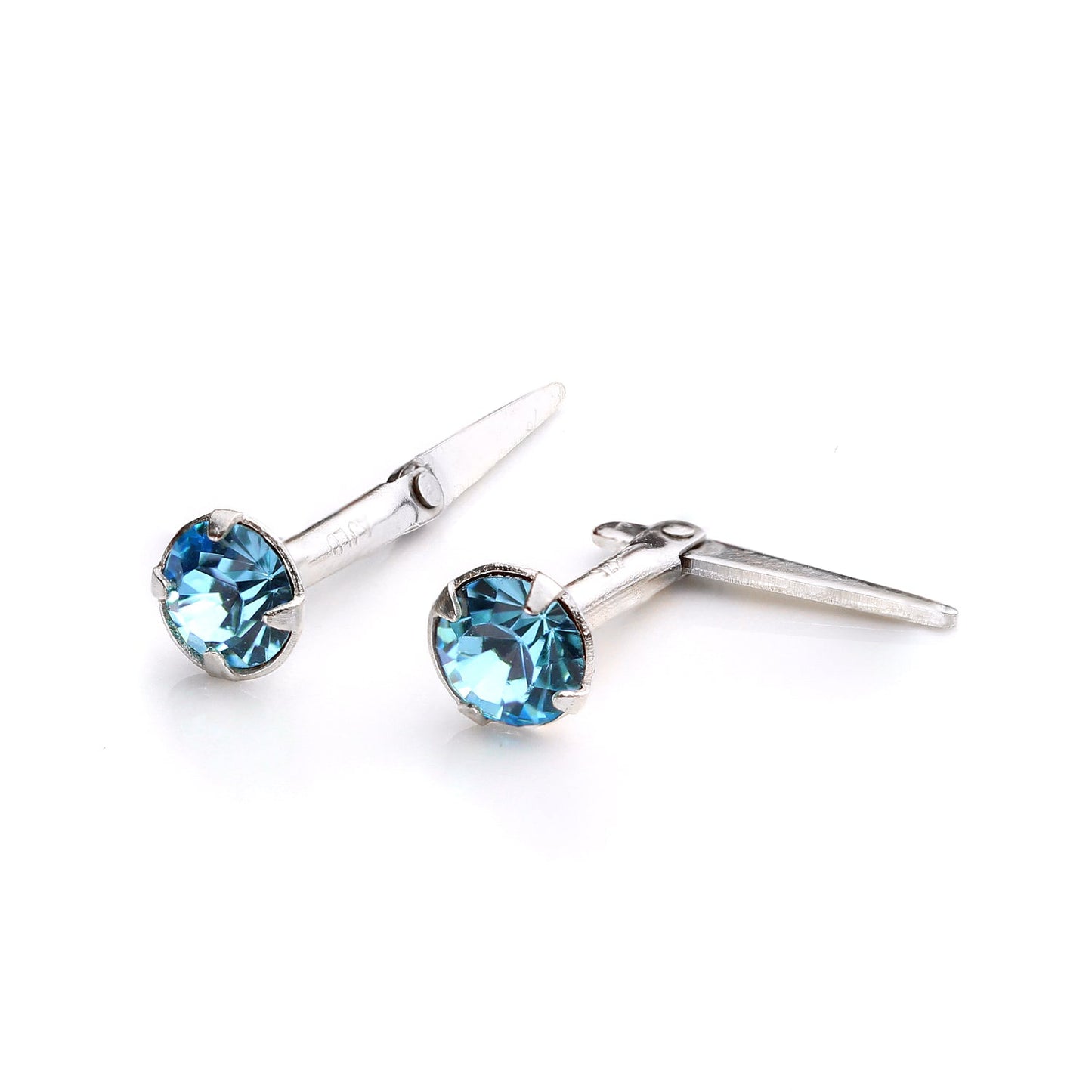 Boucles d'oreilles à tige Andralok en argent sterling avec cristal de 3 mm